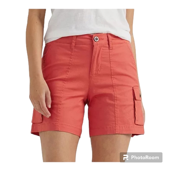 Lee Pants - Lee Flex-To-Go women's mid rose Bermuda shorts size 8